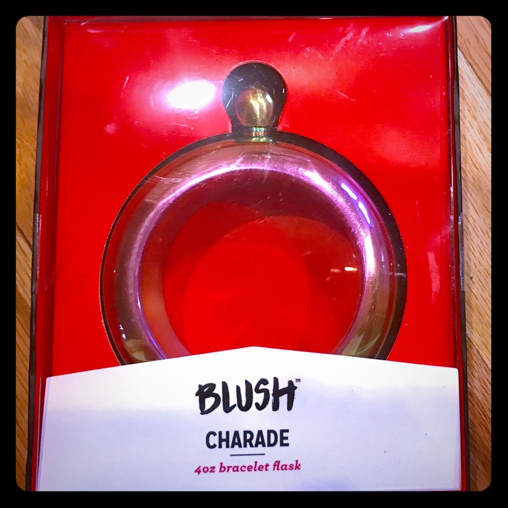 Blush Charade 4oz Drinking Flask Rainbow Metal NIB